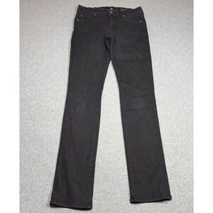 7 For All Mankind Jeans Womens Size 29 (28x32) Kimmie Straight Leg Black Denim